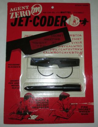 Vintage 1964 Mattel Toys Agent Zero M Jet - Coder Moc Spy Glasses Pen