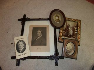 Vintage Photos And Frames Including John Dix 38th Gov.  Of Ny,  Campaign Booklet