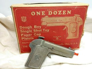 1920 Doughboy Kilgore Cast Iron Cap Gun w/ Box Neat Gun Unfired 3