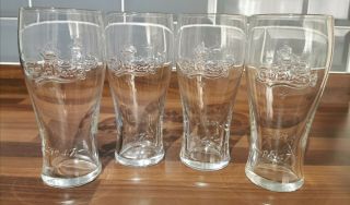 Carlsberg Pint Glasses X 4 Embossed Toughened Quality Beer Lager Pub