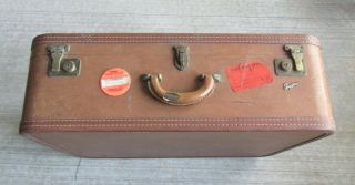 Antique Vintage Skyway Hard Shell Travel Suitcase Luggage