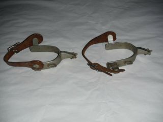 Vintage North & Judd Western Cowboy Boot Spurs With Anchor Trademark