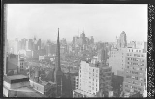 1929 Opera Site From 47th St @ Madison Av Manhattan Nyc Old Photo Negative U94