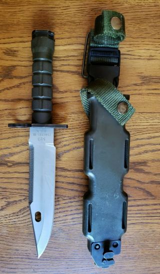 Buck 188 Military M9 Bayonet Phrobis Iii Combat Survival Knifew/ Bianchi Sheath