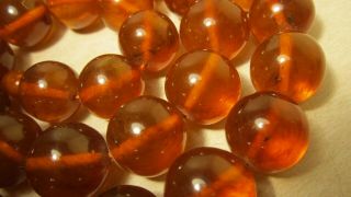 Vintage Baltic Amber Necklace 90 grams.  Round Beads.  the USSR 3