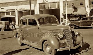 1930s Photo Negative Car Auto Garage San Diego Ca Street Scene Service Station