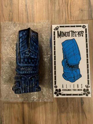 Mondo Tiki Farms - Aliens Ceramic Tiki Mug Limited Edition Blue With Box
