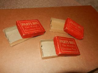 3 A C Gilbert Erector Small Parts Boxes,  Early 1930 ' s Vintage, 2