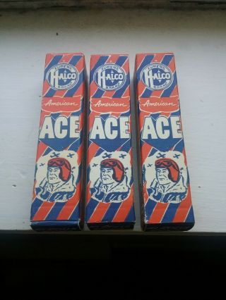 Vintage American Ace Toy Caps 3 Boxes Halco Brand 10 Rolls In Each Box Pilot