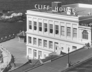 SEAL ROCKS - CLIFF HOUSE - San Francisco 1938 - Later Made Moulin Print 3