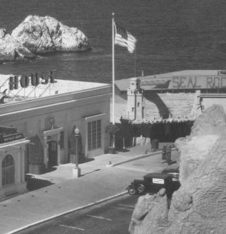 SEAL ROCKS - CLIFF HOUSE - San Francisco 1938 - Later Made Moulin Print 4