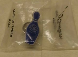 Pabst Blue Ribbon Beer Bowling Pin Hat / Lapel Pin Badge