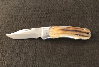 Rare Vintage Sog Stingray Stag Antler S6 Folding Knife - Made In Seki Japan