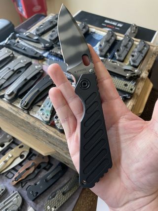 Strider Sng Knife,  20cv Ts Blade,  Aluminum With Flamed Titanium.  Never Carried