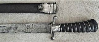 FRENCH 18TH C.  SILVER MOUNTED HUNTING DAGGER ROYALIST MOTTO RARE 1760 3