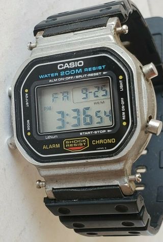 Vintage Casio G Shock Watch Dw - 5600 Model 901 Alarm Chronograph.  Good Shape