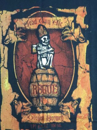 Rogue Brewery (dead Guy Ale) T - Shirt (size Large) Hanes Beefy Black
