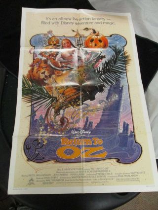 Vintage Movie Poster 1 Sh Return To Oz Nicol Williamson Jean Marsh 1985
