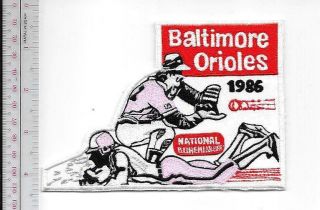 Beer Baseball Baltimore Orioles & National Bohemian Beer 1986 Promo Patch