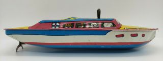 Vintage Tin Wind - Up Toy Boat By J.  Chein & Co.  1950s - 1960s Metal (pre - Owned)