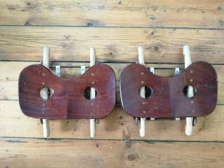 Vintage Wooden Rowing Sliding Seats