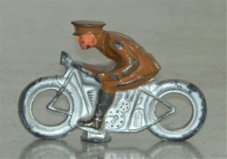 Vintage Antique Barclay Manoil Lead Toy Police Soldier Riding Cop Motorcycle