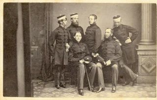 Military Cdv - 1st West Yorkshire Yeomanry Cavalry - Doncaster Soldier Officers