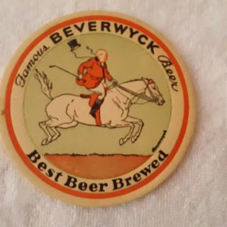 Ny - Bev - 032a Beverwyck Best Beer Brewed 4 1/4 Coaster Albany,  York