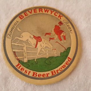Ny - Bev - 033 Austria Beverwyck Best Beer Brewed 4 1/4 Coaster Albany,  Ny