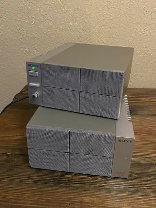 Vintage Sony Active Speaker System Sa - 55 Rare Sounds Great