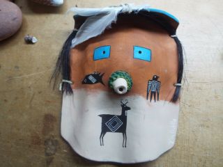Native American Indian Yei Mask By Rita Padilla Pottery Hand Painted
