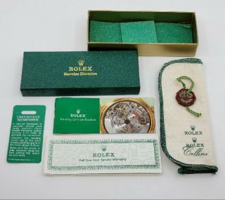 Authentic Vintage Rolex Watch Service Division Box Only & Papers Booklets & Tag