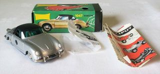 Schuco Lilliput Toy Germany Wind - Up Porsche Micro Racer No.  1047 V Rare Mib Nos