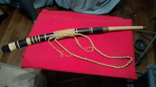 Burmese Dha (sword) W/ Scabbard An Woven Shoulder Cord