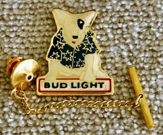 Spuds Mackenzie Tie Tack Pin And Chain Clasp