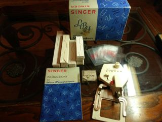 Vintage Singer Deluxe Monogrammer 171276 Zig Zag 23 Cams 23 Guides Zipper Ex,