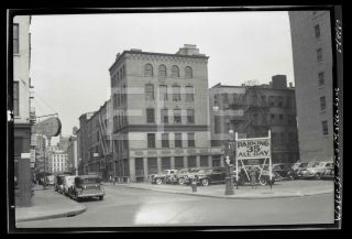1940 Car Parking Water St Maiden Lane Manhattan Nyc York Photo Negative 325b