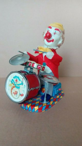 Vintage Alps Drumming Japan Tin Toy Battery Operated