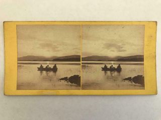 Early Stereoview 1860s The Loch Of Park Abeerdeenshire Scotland (exeter Label)
