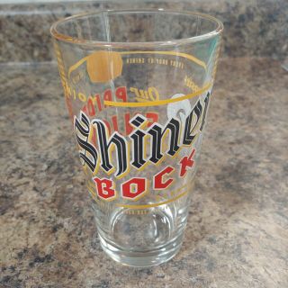 Spoetzl Brewery Shiner Bock 5.  75 " Pint Beer Glass