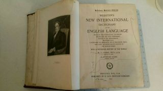 Vintage 1922 Webster ' s International Dictionary of the English Language 3