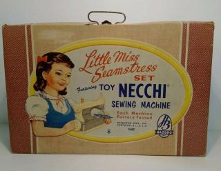 Hasbro Necchi Little Miss Seamstress Toy Sewing Machine Set