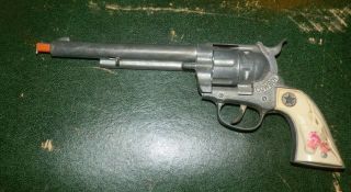 Scarce Vintage Large 12 " Cap Gun Pistol Hubley Cowboy 1950 