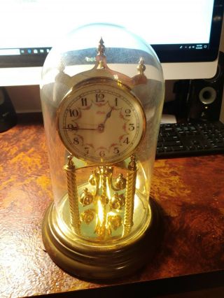Vintage German Kundo Brass 400 Day Anniversary Clock Made By Kieninger & Obergf
