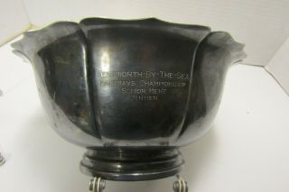 Wentworth - By - The - Sea Rye Nh Vintage Sp Golf Trophy Lunt 882 Hold For Bill