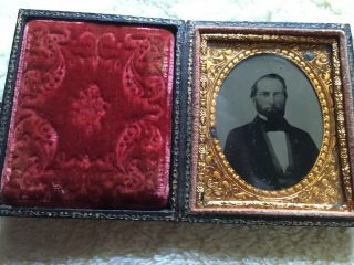 Tintype In Leather Case