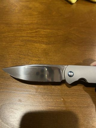 Hilberg Shamwari Front Flipper Knife M390 Blade Steel Titanium Scale Frame Lock