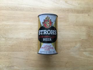 Strohs Bohemian Style Flat Top Beer Can 12 Oz Detroit,  Michigan