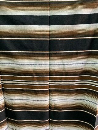 TWO PIECE SARAPE SET,  5 ' X 7 ',  Mexican Blanket,  HOT ROD,  Covers,  XXL,  BLACK BROWN 2
