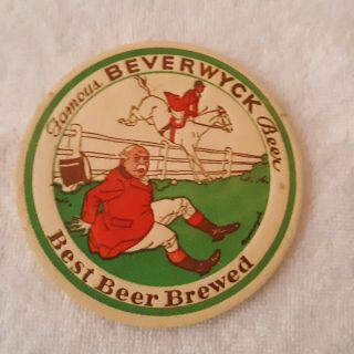 From Austria 1934 Ny - Bev034 Beverwyck Best Beer Brewed 4 1/4 Coaster Albany,  Ny